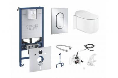 Комплект Grohe Sensia Arena 120172 подвесной унитаз + инсталляция + кнопка хром