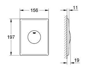 Кнопка смыва Grohe Skate 37547P00 матовый хром