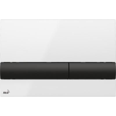 Кнопка смыва AlcaPlast  M1710-8 белая/черная