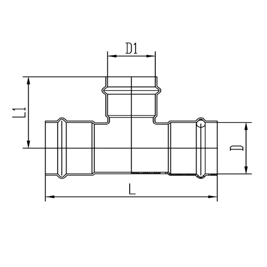 Тройник из нержавеющей стали 88.9×88.9×88.9 Ver-pro VPT88.9
