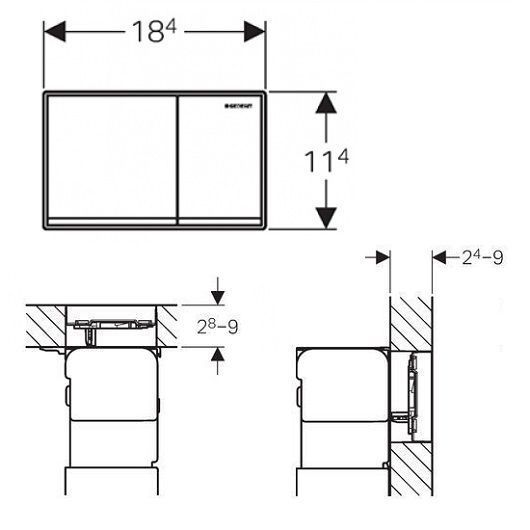 Кнопка смыва Geberit Omega 60 115.081.SI.1 белый