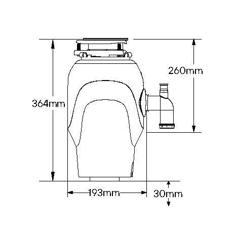 Измельчитель пищевых отходов FISSION-1000, Paulmark