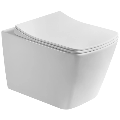 Унитаз подвесной Art&amp;Max Techno AM9310CHR/SC безободковый, с сиденьем микролифт, белый