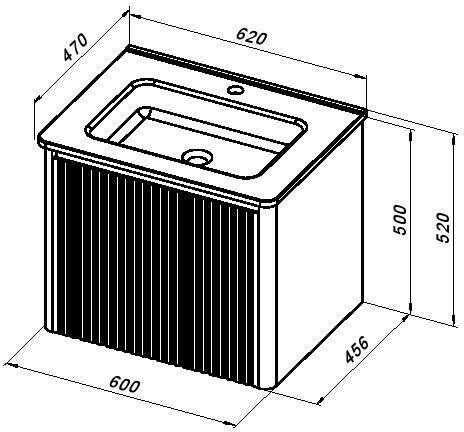 Тумба под раковину Allen Brau Gravity 60 1.370016.WM белый матовый
