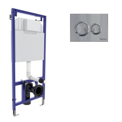 Система инсталляции для подвесного унитаза Berges Wasserhaus Novum 040263 + кнопка O3 хром