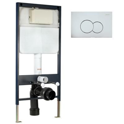 Комплект инсталляции скрытого монтажа, самонесущая стальная рама+Смывная клавиша Jaquar Opal, хром (JCS-WHT-2400FS+JCP-CHR-152415)