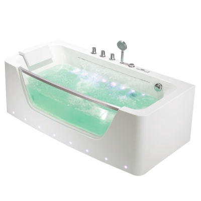 Акриловая ванна Frank F100 170х85 см, пристенная, с гидромассажем