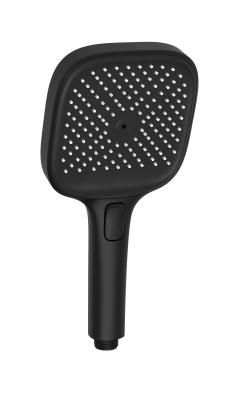 Душевая лейка SANCOS Nok square, кнопочное управление, 125x125 мм, 3 режима, цвет черный матовый,  SC6002MB