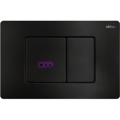 Кнопка смыва Abber AC0122SMB для инсталляции, сенсорная, питание от батареи, черный матовый