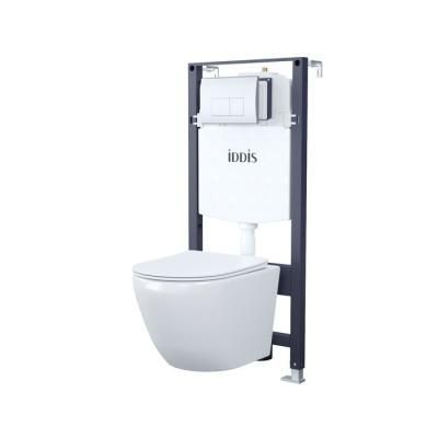 Комплект 3в1: подвесной унитаз, инсталляция и клавиша смыва IDDIS Basic (BAIESBOMQ0QD1iXW73RC)