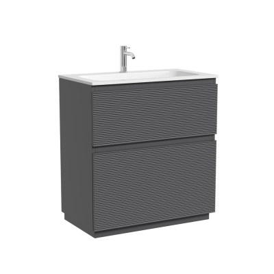 Тумба напольная SANCOS Folk Floor, 790х445х850, c двумя ящиками оснащенными доводчиками, Grey soft, FL80FGS