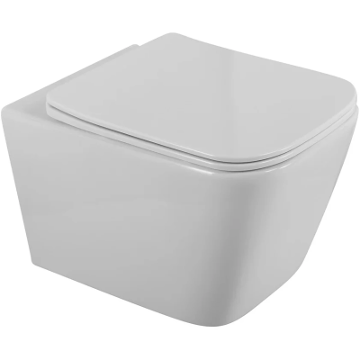 Унитаз подвесной BelBagno Due 2.0 BB7107CHR/SC безободковый, с сиденьем микролифт, белый