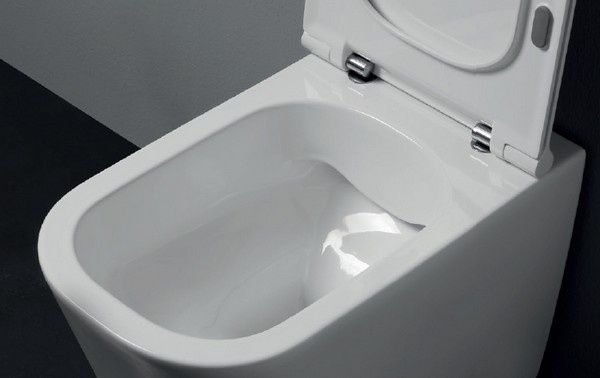 Чаша для подвесного унитаза Kerasan Tribeca 511475 безободковый, бургундский матовый