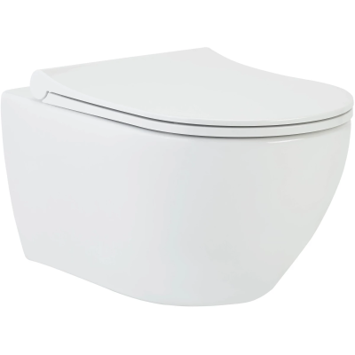 Унитаз подвесной beWash Bogen 88303601 безободковый, с функцией биде, с сиденьем микролифт, белый