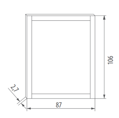 Зеркало Eban  FCRLS086-N noce  86*106 орех