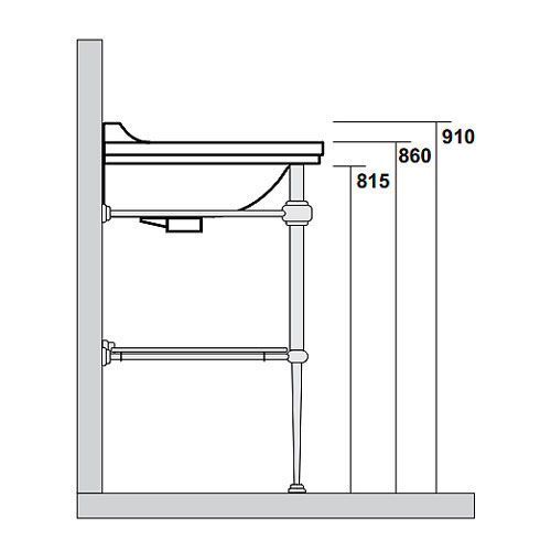 Консоль для раковины Kerasan Waldorf 9196K3br 100 напольная, с полкой, бронза