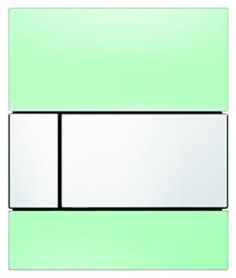 Кнопка смыва Tece Square Urinal 9242805 зеленое стекло, кнопка хром глянцевый