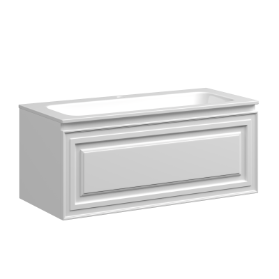 Тумба подвесная SANCOS Very 995х445х406, c одним  ящиком оснащенным доводчиками, Bianco , VR100W