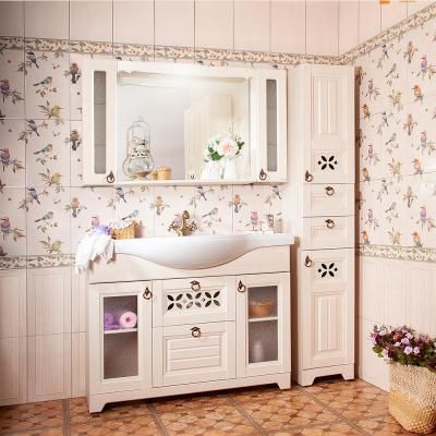 Комплект мебели для ванной Бриклаер КАНТРИ 120KP, бежевый