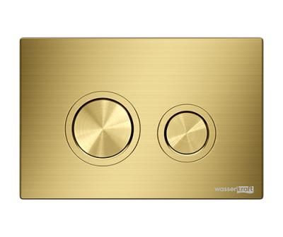 Кнопка смыва WasserKRAFT MG01 матовое золото