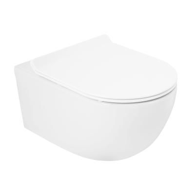 Унитаз подвесной Cezares Molveno CZR-2468-TH-R с сиденьем soft close Cezares CZR-2011-SC белый