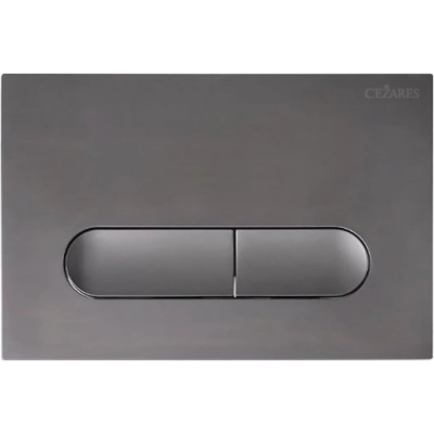 Кнопка смыва Cezares Liner LINER-BTN-GM для инсталляции, оружейная сталь матовый