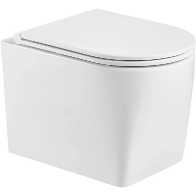 Унитаз подвесной WeltWasser Nesenbach 004 GL-WT безободковый, с сиденьем микролифт, белый