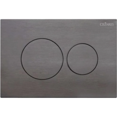 Кнопка смыва Cezares Pneumatic PN1-BTN-GM для инсталляции, оружейная сталь матовый