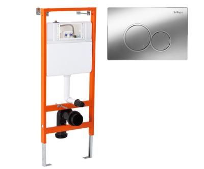 Система инсталляции для унитазов  BelBagno BB097SET.R.CR с кнопкой