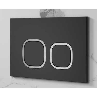 Кнопка смыва Ceruttispa CR01BK для инсталляции, черный матовый/хром/черный матовый