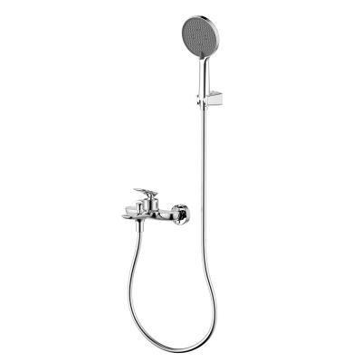 Смеситель для ванны однорычажный AQUAme Como, с душевым набором, 3 режима, Хром