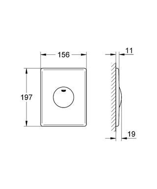 Кнопка смыва Grohe Skate 37547000 хром глянцевый