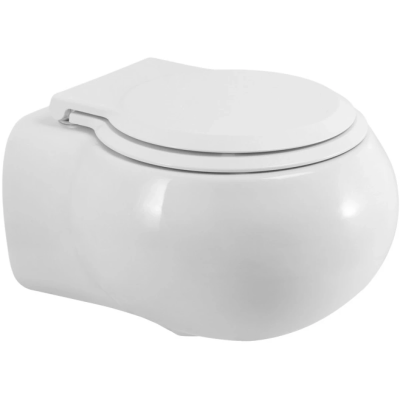 Унитаз подвесной Cezares Grande CZR-308-TH-TOR/SC безободковый, торнадо, с сиденьем микролифт, белый