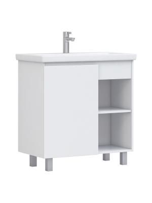 Тумба под раковину VIGO Milos 800-1-0 (Como) белый, поставляется в разобранном виде (318 белый)