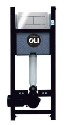 Комплект: Инсталляция Expert Total Black LE, мех. + панель слива Slim Della хр.гл. OLI (886668SDOO)