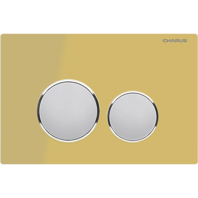 Кнопка смыва Charus Bagliore FP.330.YELLOW.10 для инсталляции, желтый/хром