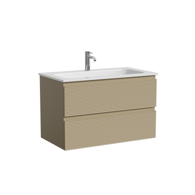 Тумба подвесная SANCOS Folk 790х445х500, c двумя ящиками оснащенными доводчиками, Капучино, FL80CP