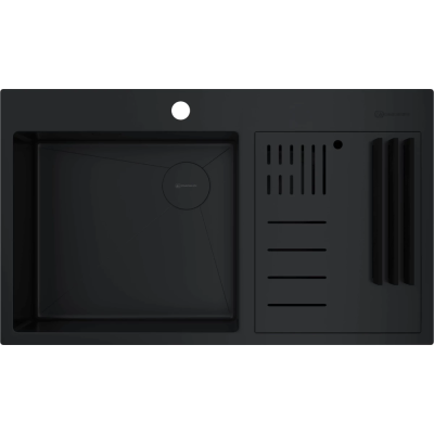 Кухонная мойка Omoikiri Akisame 86-2 Side-GB 4997047 86x44 см, графит