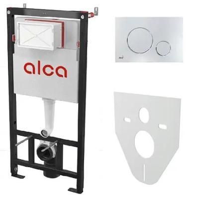 Система инсталляции для унитазов AlcaPlast Sadromodul AM101/1120-4:1 RU M571-0001 кнопка смыва хром