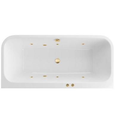 Акриловая ванна Excellent Arana WAEX.ARA18.SOFT.GL 180x85  с гидромассажем, белый/золото
