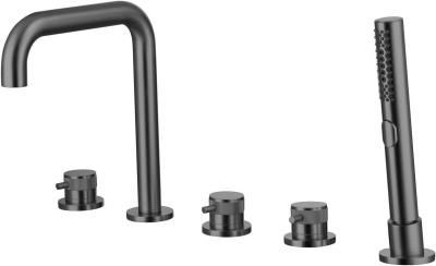 Смеситель на борт ванны Allen Brau Priority 5.GT31AW00MM7-HYMGGN (с внутренней частью) графит браш