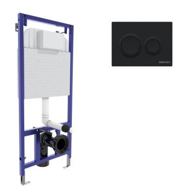 Система инсталляции для подвесного унитаза Berges Wasserhaus Novum 040265 + кнопка O5 черный матовый