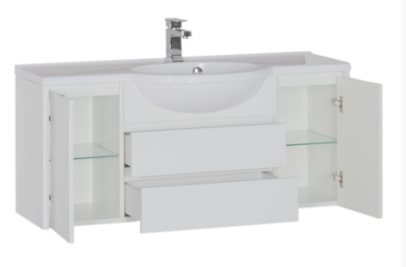 Тумба под раковину Aquanet Лайн 00164938 120 белая