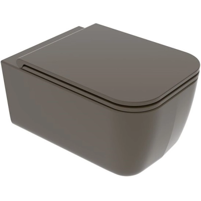 Унитаз подвесной GSG Brio BRWCSO018 безободковый, кофе матовый