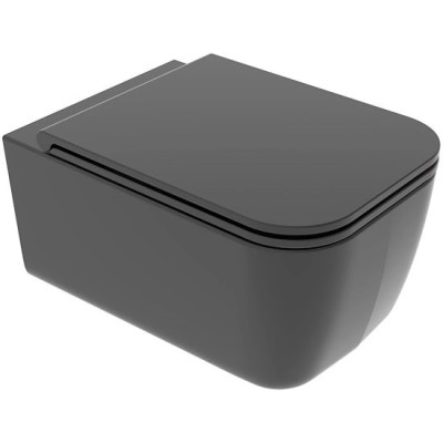 Унитаз подвесной GSG Brio BRWCSO003 безободковый, черный матовый