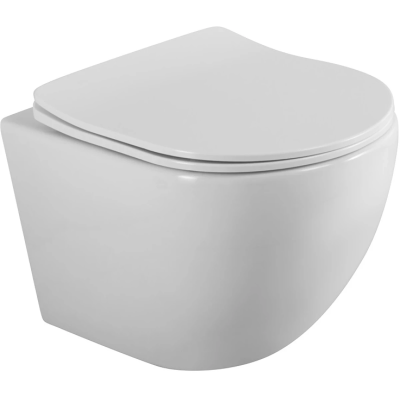 Унитаз подвесной BelBagno Uno 2.0 BB7306CHR/SC безободковый, с сиденьем микролифт, белый