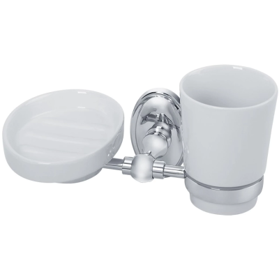 Стакан с мыльницей Veragio Bonjour Cromo VR.BNR-7843.CR