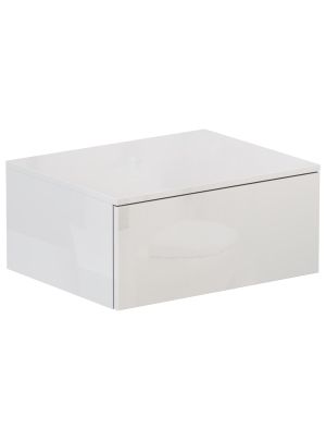 Тумба подвесная Velvex Unit 60, выс. 27, выдв. ящик, белый лед (tp.UNI.60.1Y белый глянец)