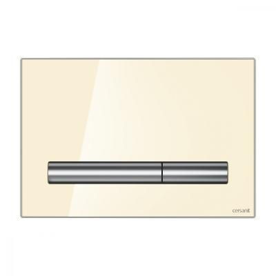 Кнопка смыва Cersanit Pilot BU-PIL/Beg/Gl стекло, бежевый глянцевый