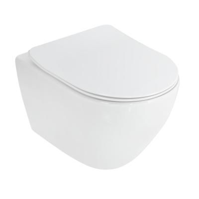 Унитаз подвесной Cezares Stylus CZR-513-TH-R с сиденьем soft close BelBagno BB2034SC белый